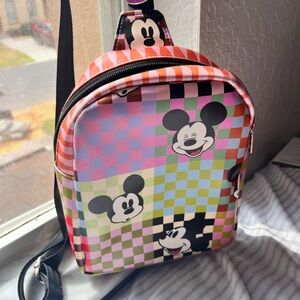 Mickey Mouse checkered crossbody